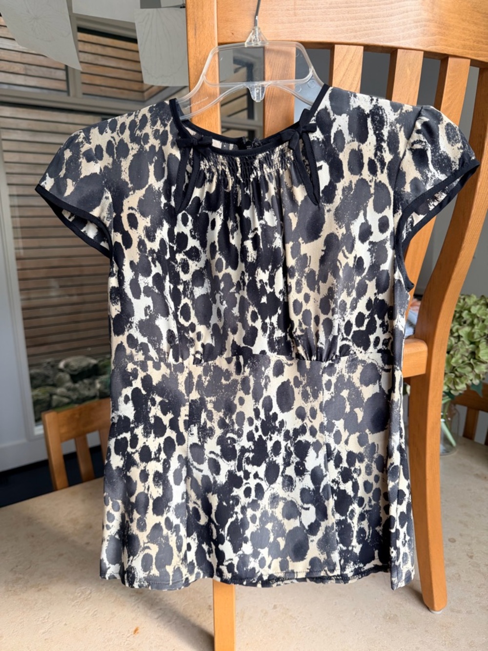 Nanette Lepore Silk Animal Print Blouse